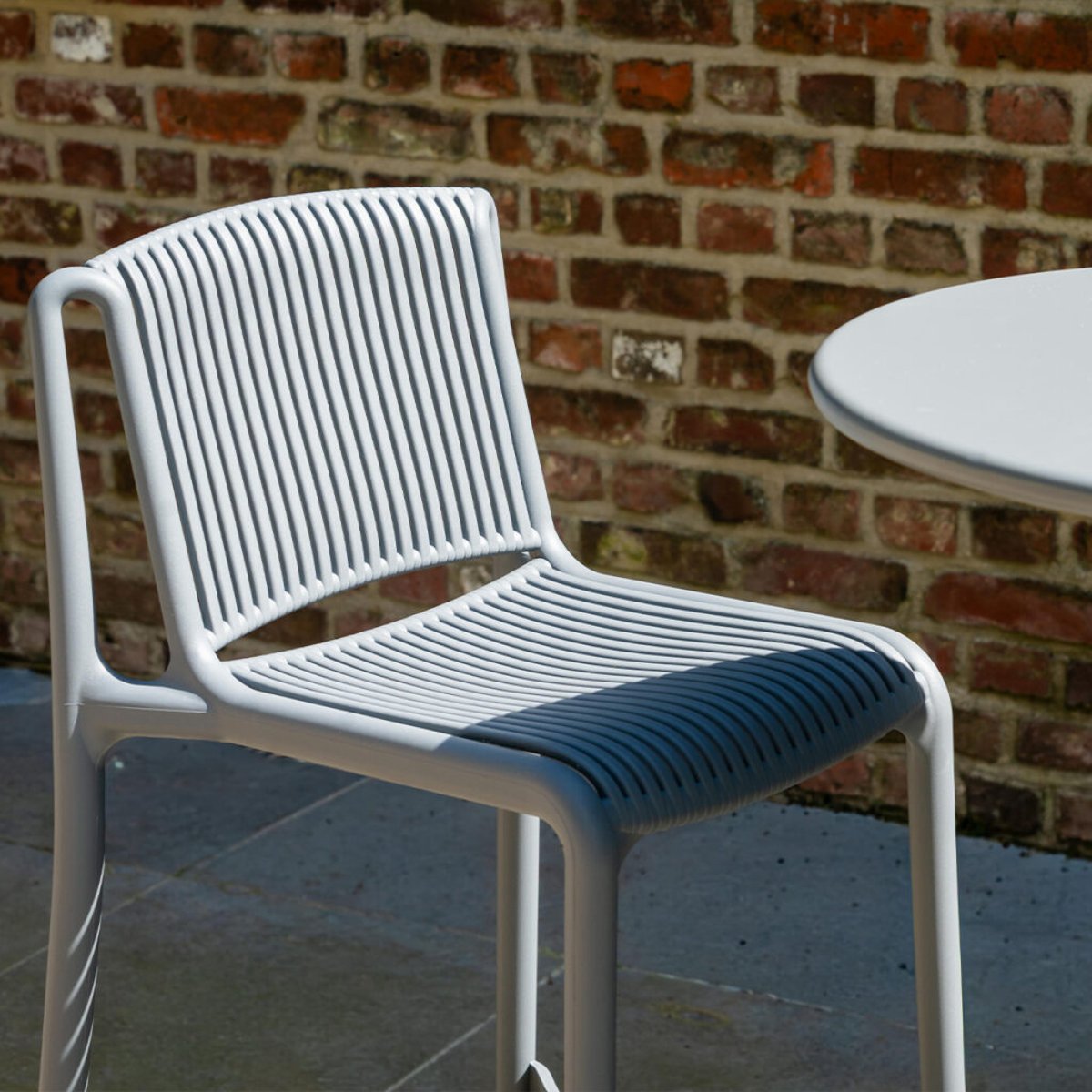 Chaise haute de jardin en résine Gris ANDREA gris anthracite, WILSA GARDEN