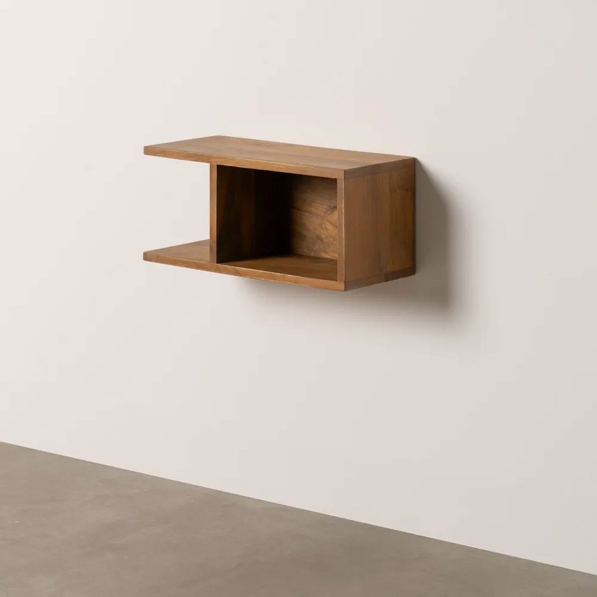 Table de chevet murale en bois de manguier 45x20x20cm bois, WADIGA