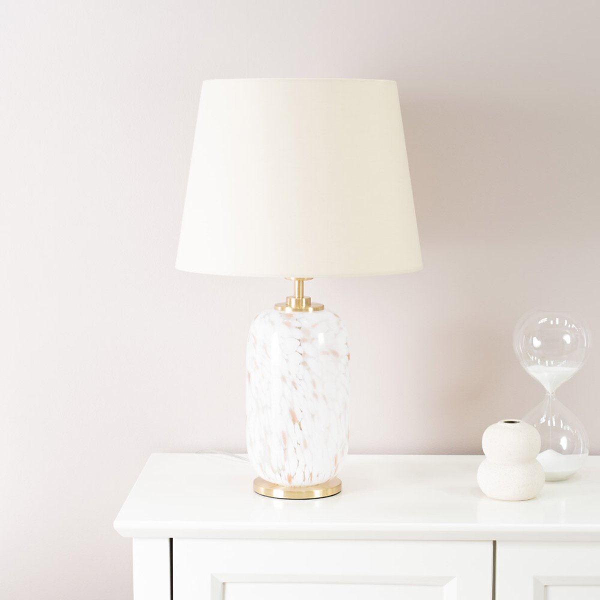 Indie Confetti Glass Table Lamp white, SO'HOME