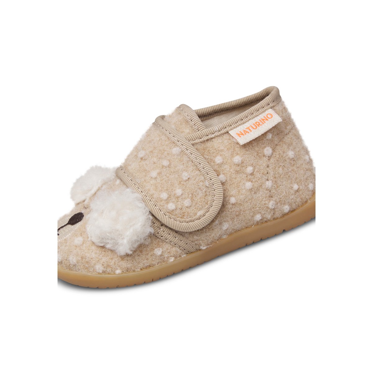 Pantoufles en tissu BIDAIM beige-blanc crème, NATURINO