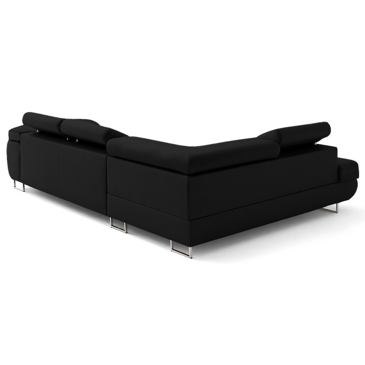 Canapé d'Angle Convertible 5 places - ZARIA noir, BEST MOBILIER