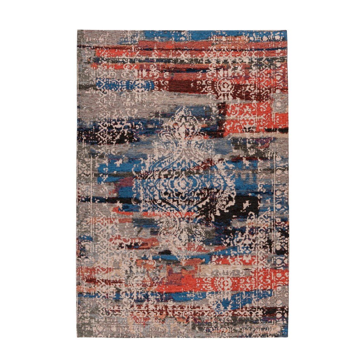 Tapis rectangulaire, CHARME multicolore, rouge, RECOLLECTION