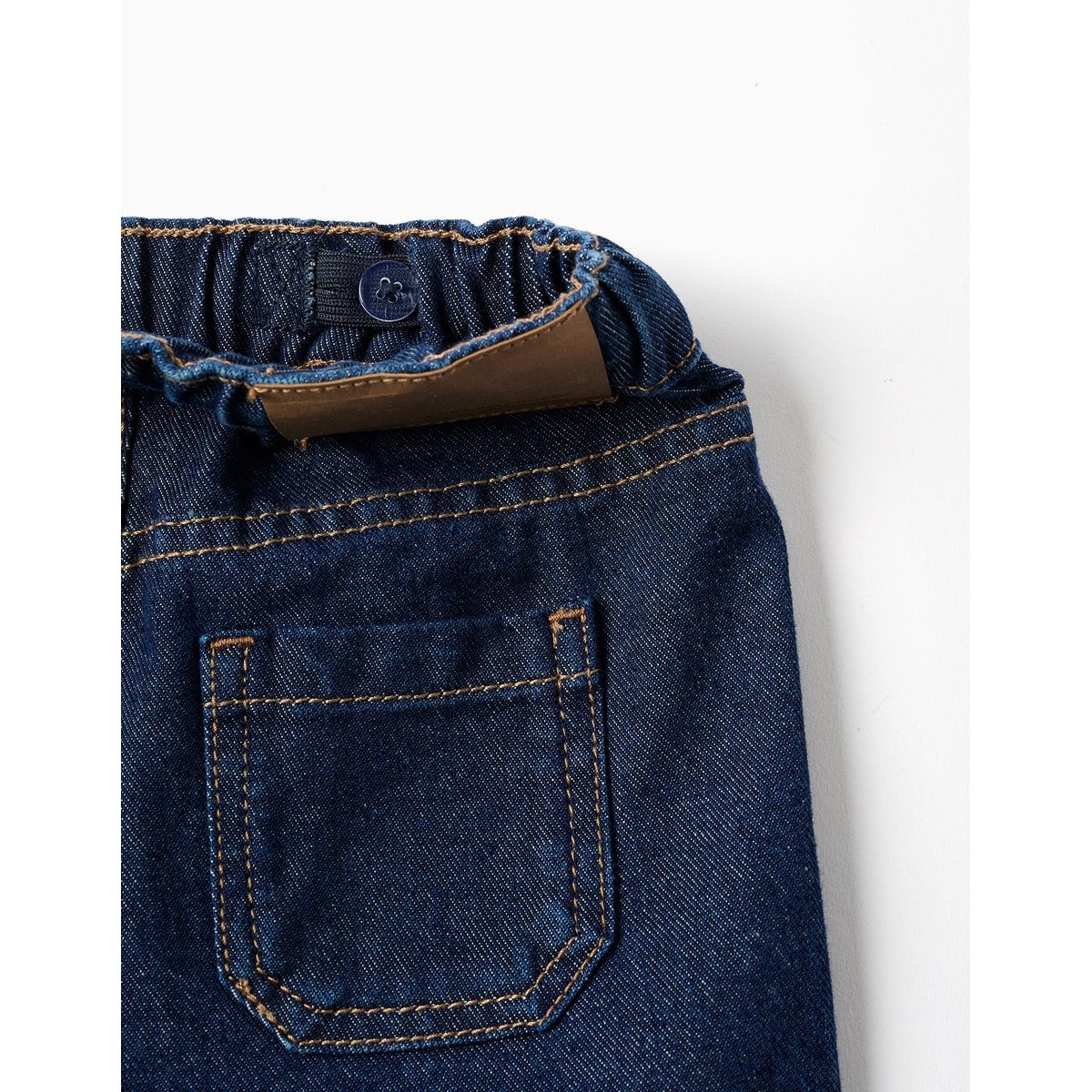 Pantalon en jean baggy avec cordon de serrage bleu foncé, ZIPPY