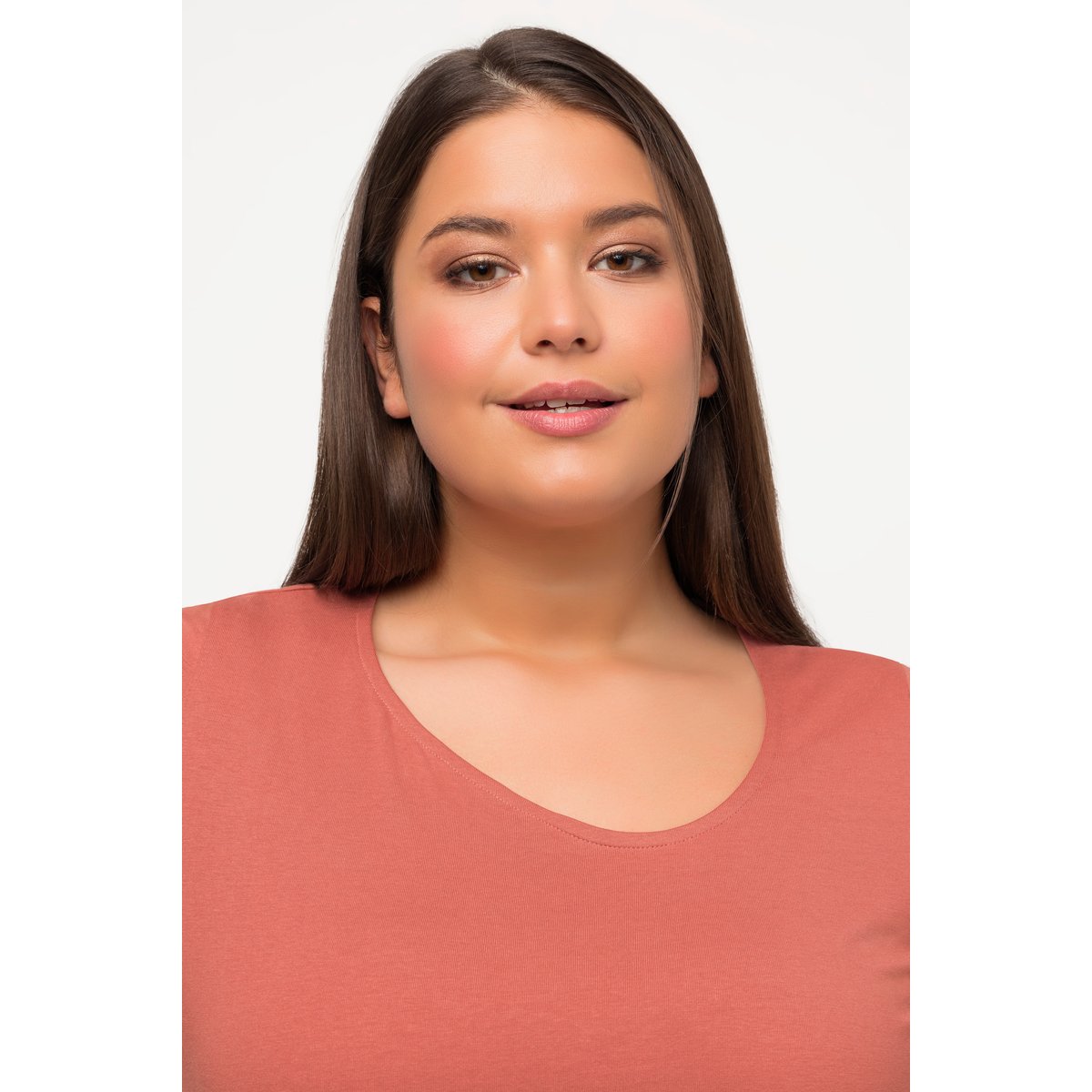 Robe en jersey, couture horizontale rouge, ULLA POPKEN