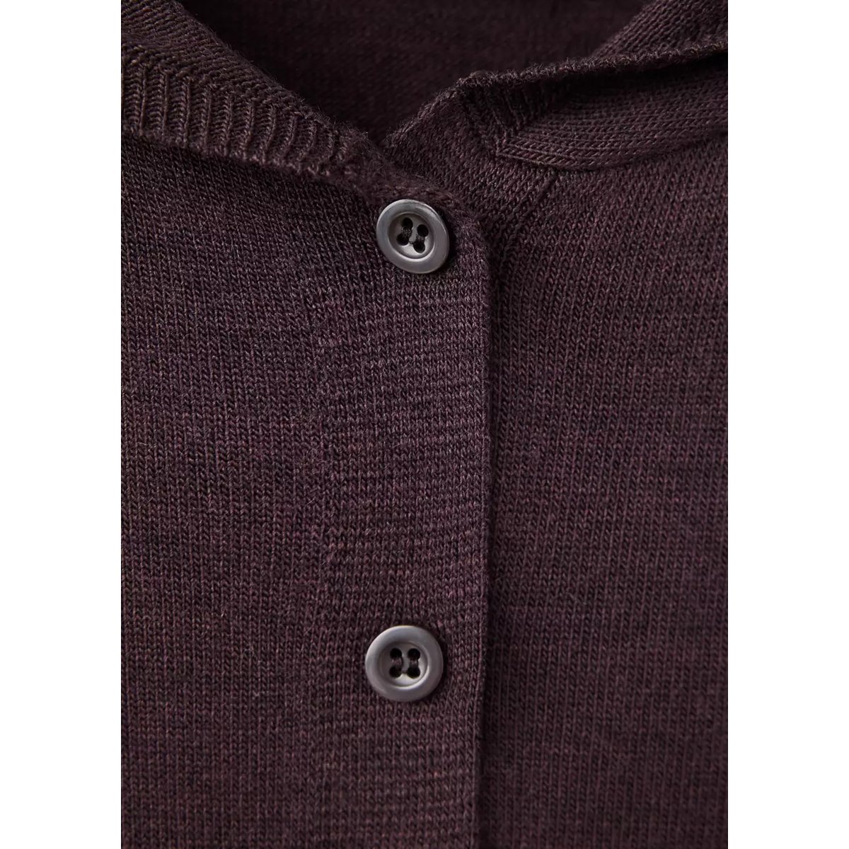 Cardigan maille fine capuche marron, MANGO