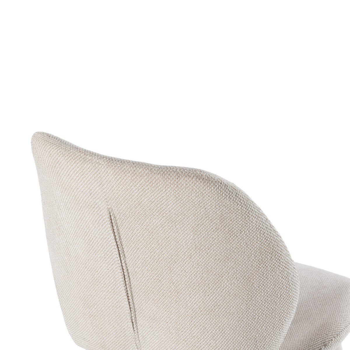 Lot de 4 chaises en tissu - ASHLEY crème, CALICOSY