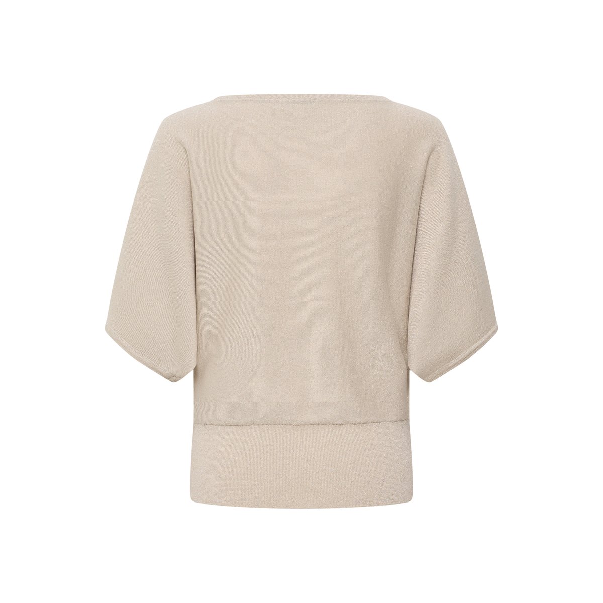 Pull en maille manches longues beige oatmeal, B.YOUNG
