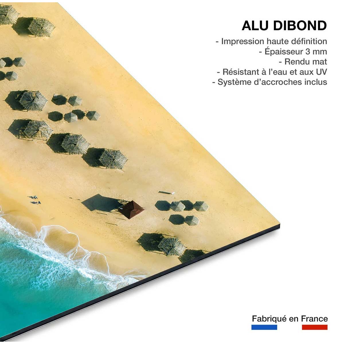 Tableau paillote du pacifique tableau alu dibond, HEXOA
