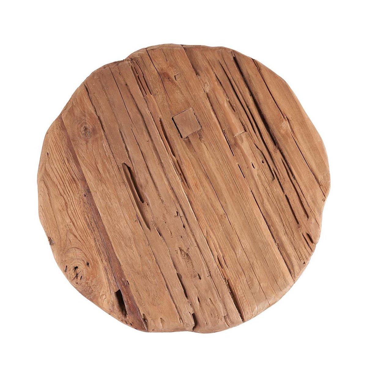 Table d’appoint bois de teck MARABUNTA beige, BAZAR BIZAR