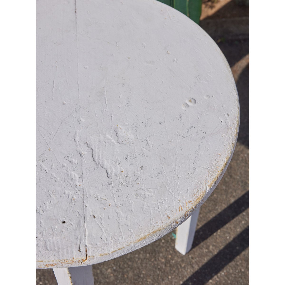Table en bois blanc brut Francine N°1409 - Bon état blanc, DEBONGOUT