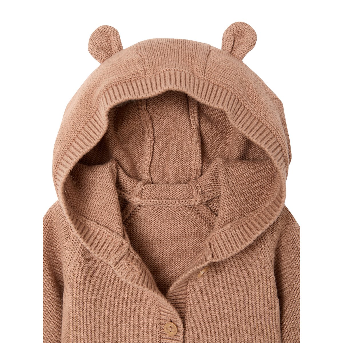 Combinaison à capuche manches longues beige, VERTBAUDET