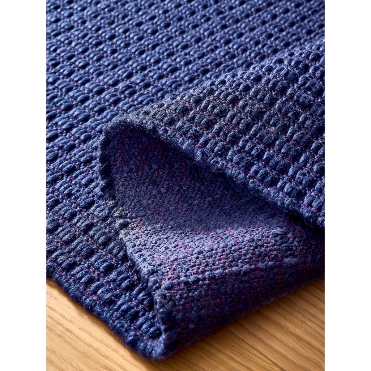 Tapis de salon et chambre moderne YAK bleu, NOVATREND