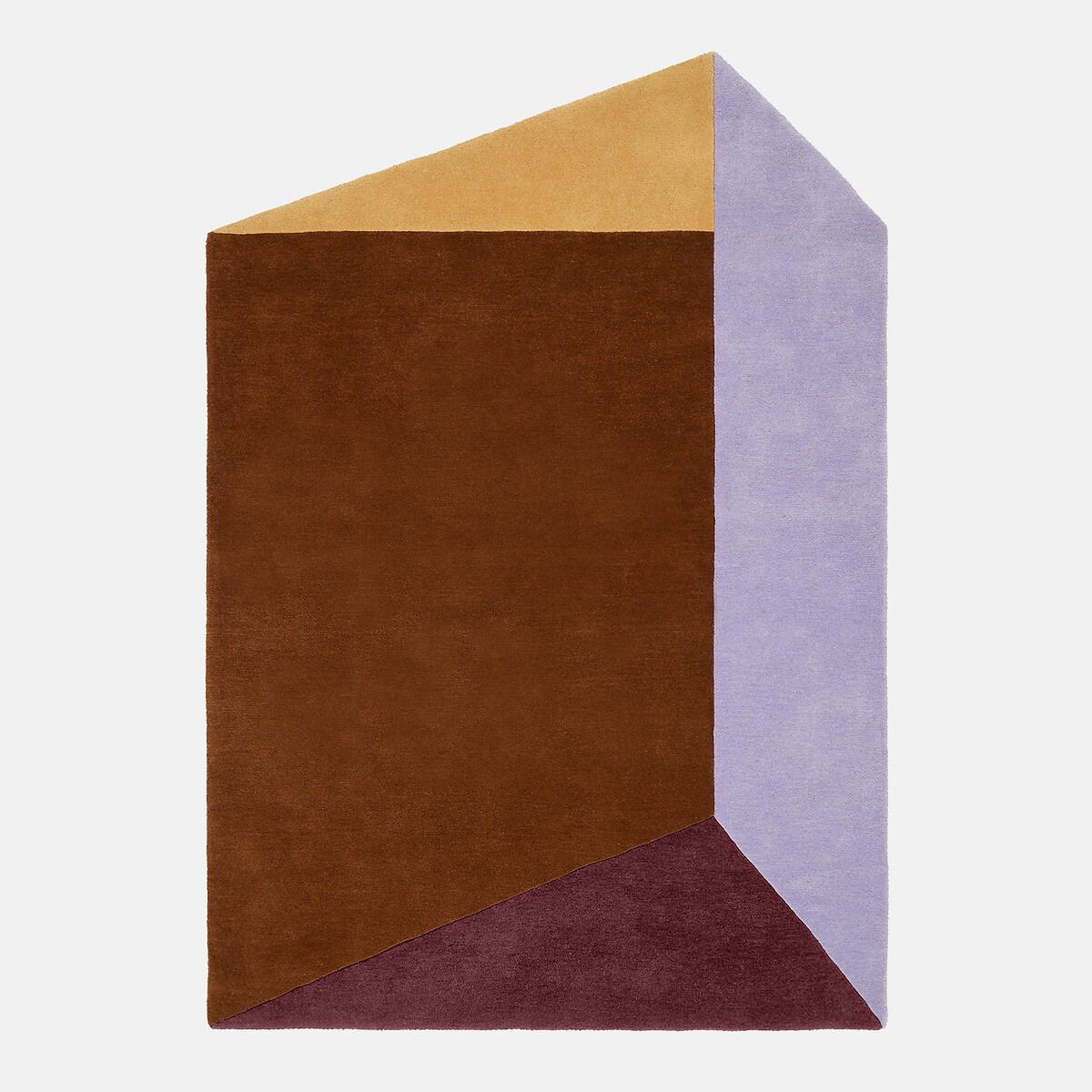 Tapete em lã, desestruturado, PRISMA caramelo/malva, LA REDOUTE INTERIEURS