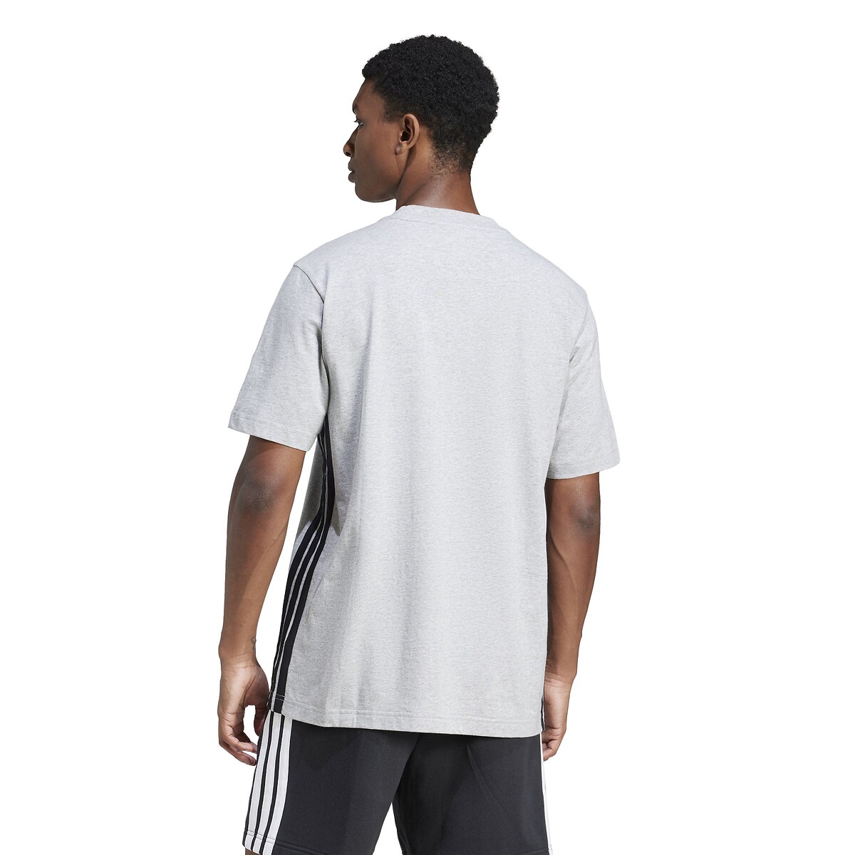 T-shirt manches courtes Essentiel 3 bandes gris chiné, ADIDAS SPORTSWEAR