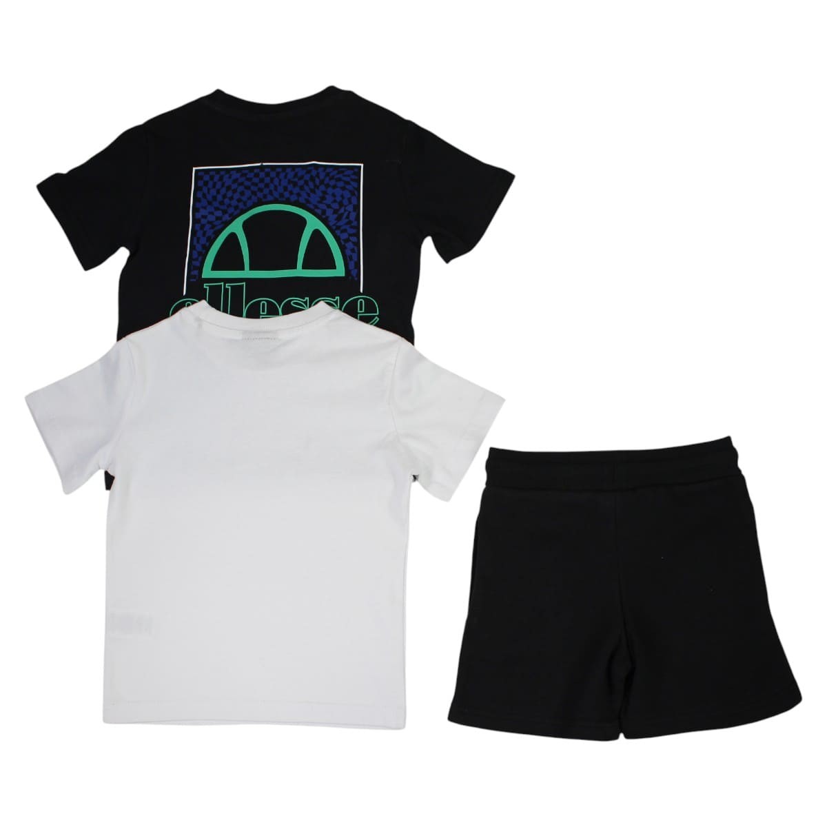 Lot de 2 t-shirts manches courtes et short PLAYGROUND noir, ELLESSE