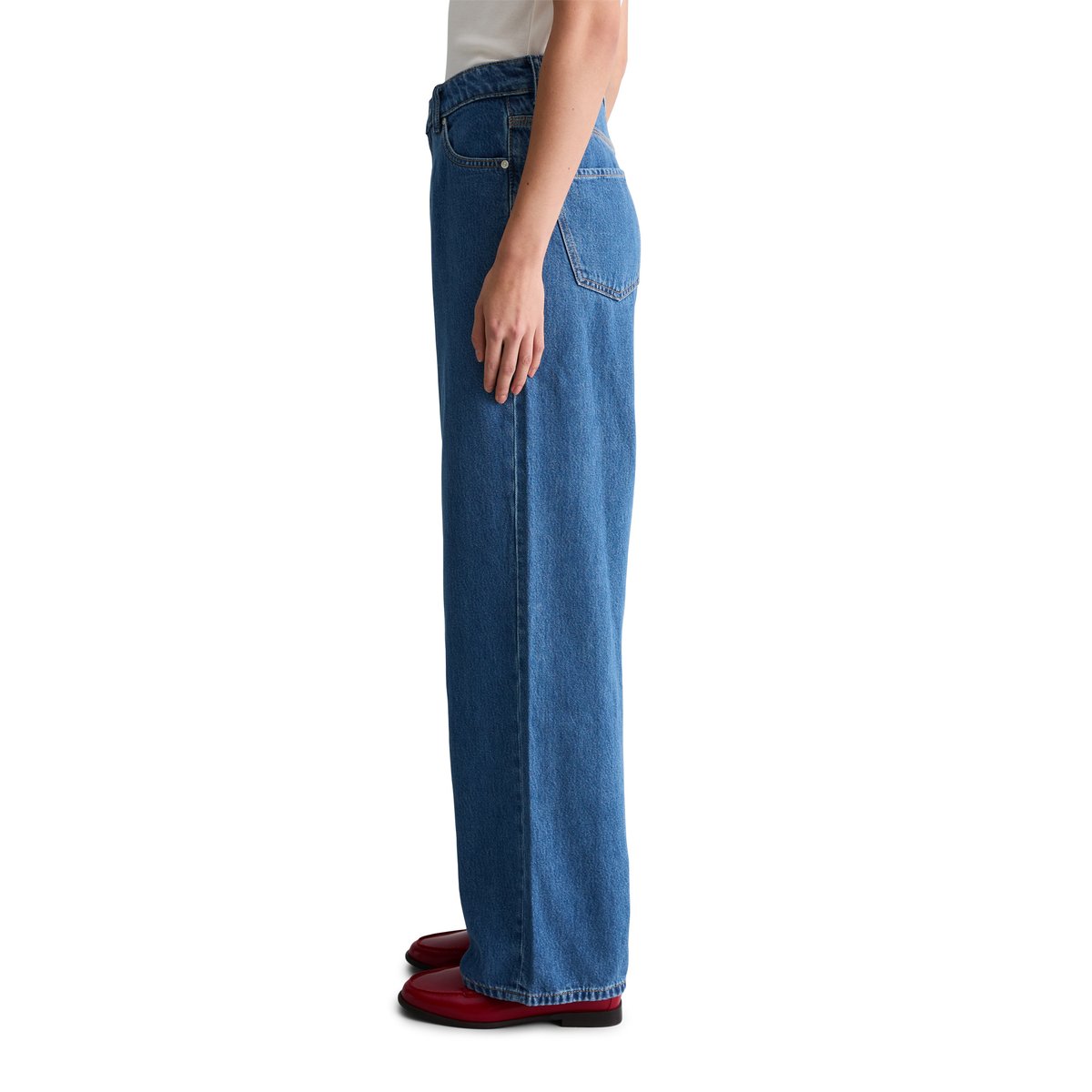 Jeans modèle Tomma large en mélange de lyocell sans stretch bleu moyen, MARC O’POLO DENIM