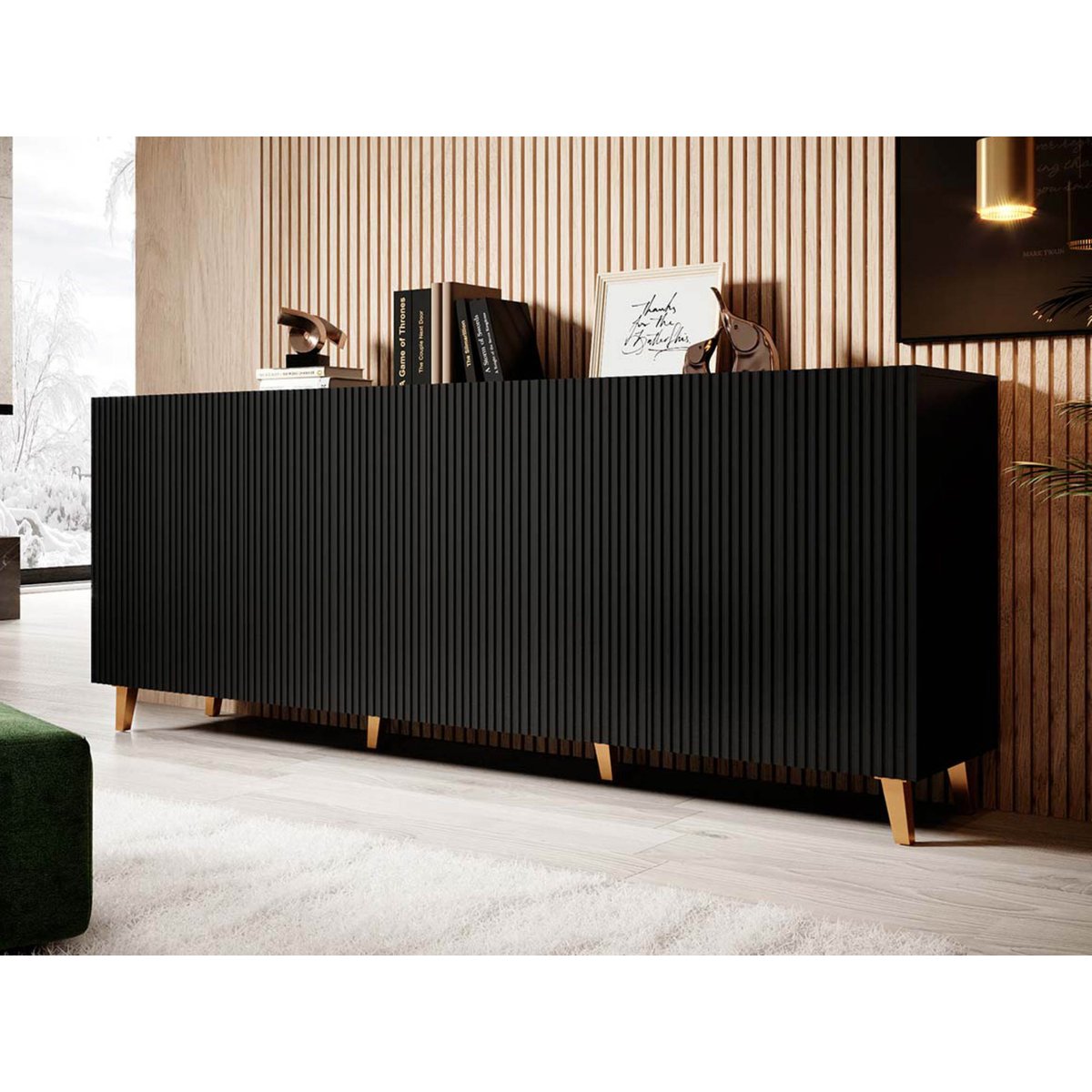 Buffet - SANNA noir / blanc, BEST MOBILIER