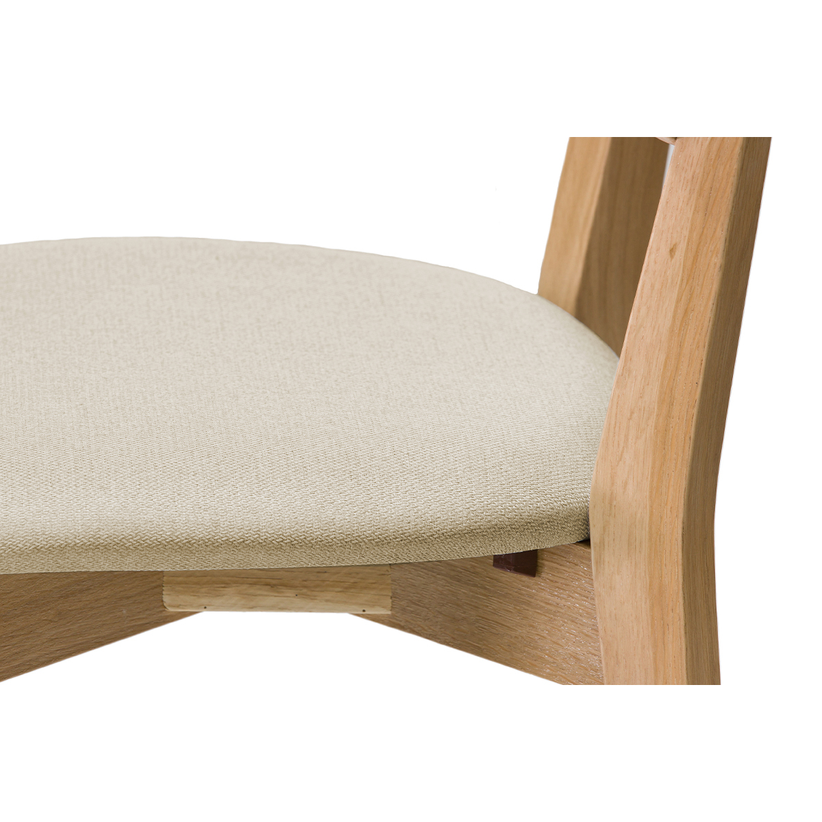 Chaises vintage en bois (lot de 2) LUCIA beige, MILIBOO