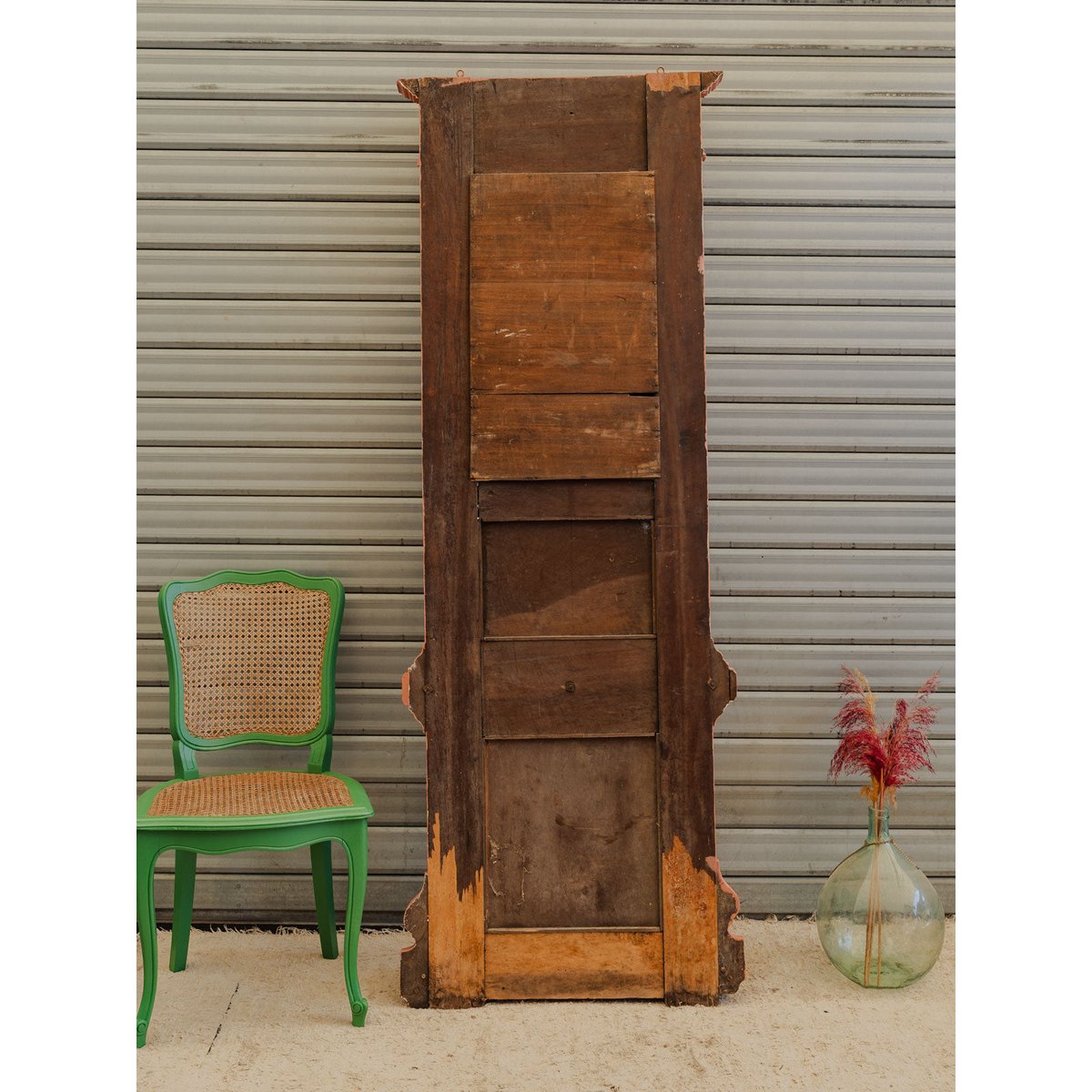 Porte-manteau vestiaire en bois saumon Max N°490 - Bon état rose, DEBONGOUT