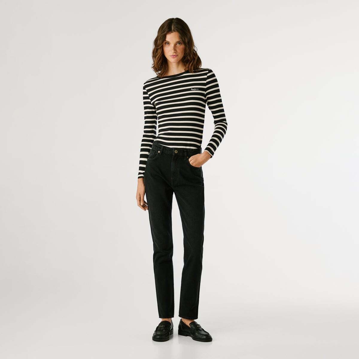 Jean Coupe Slim, Taille Haute - Betty faded deep black, PEPE JEANS