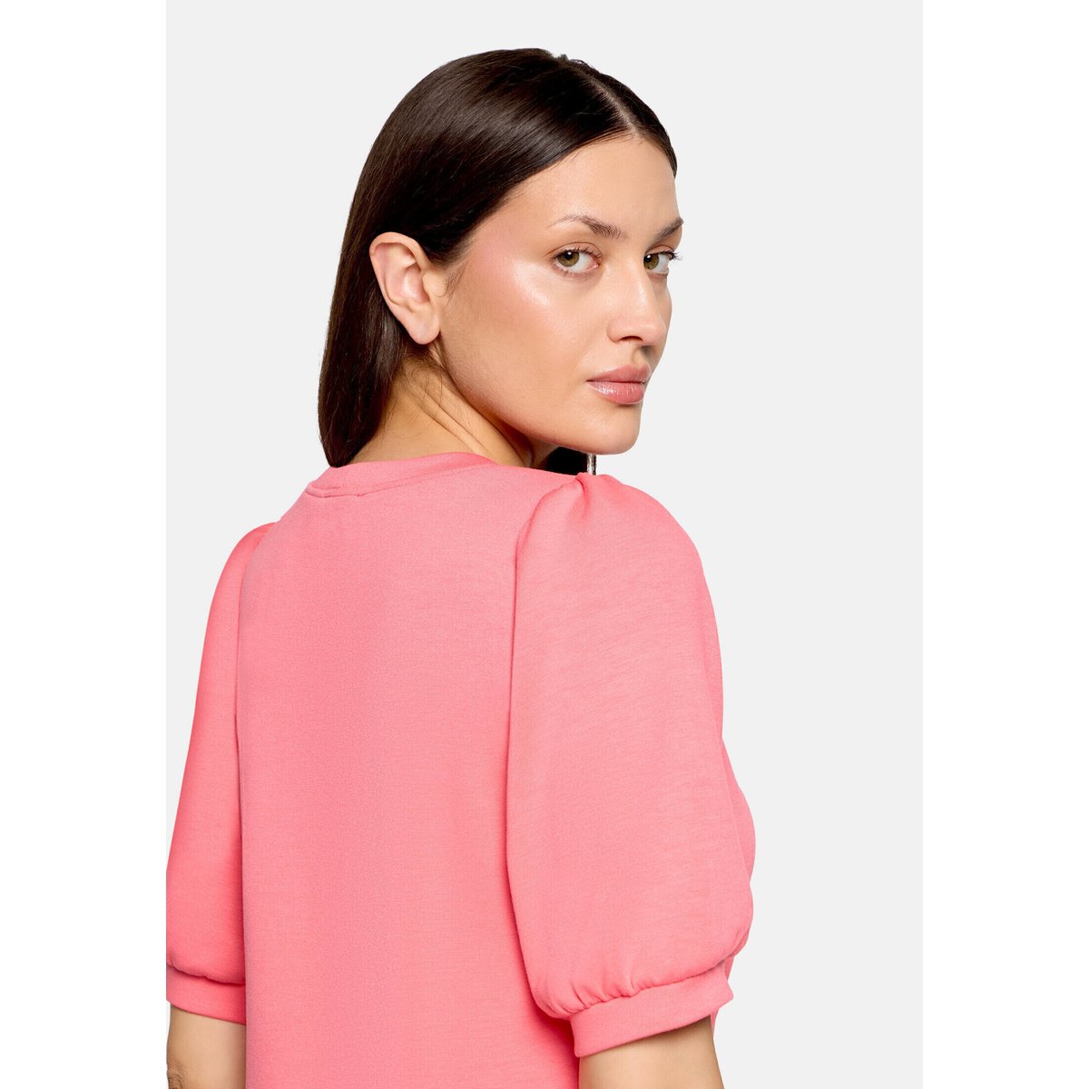 T-shirt à encolure ronde peach lime, VERA MONT
