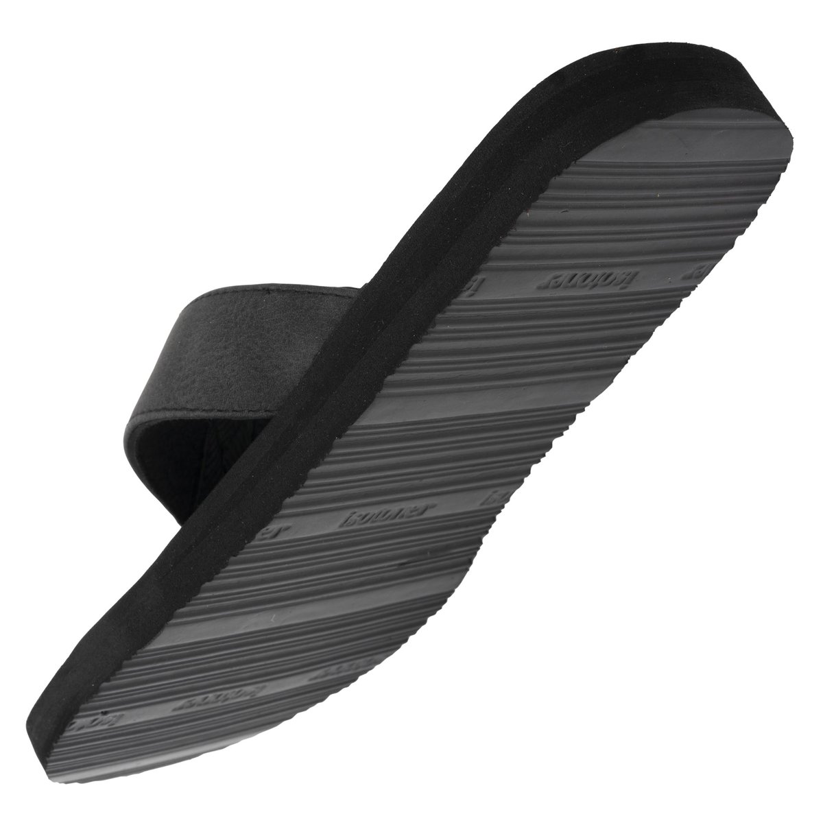 Tongs ultra confortables, tiges larges noir, ISOTONER