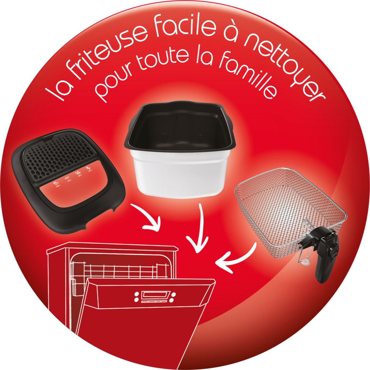 Friteuse SUPER UNO AM316D10 noir, MOULINEX