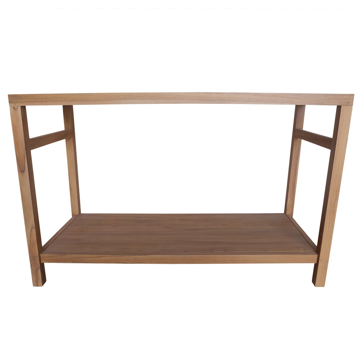 Meuble sous vasque en teck massif Dewi, DEWI bois foncé, HAPPY GARDEN