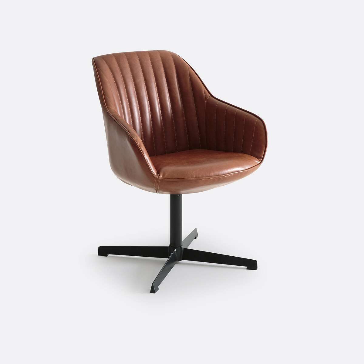 Fauteuil de bureau rotatif, Hiba cognac, LA REDOUTE INTERIEURS