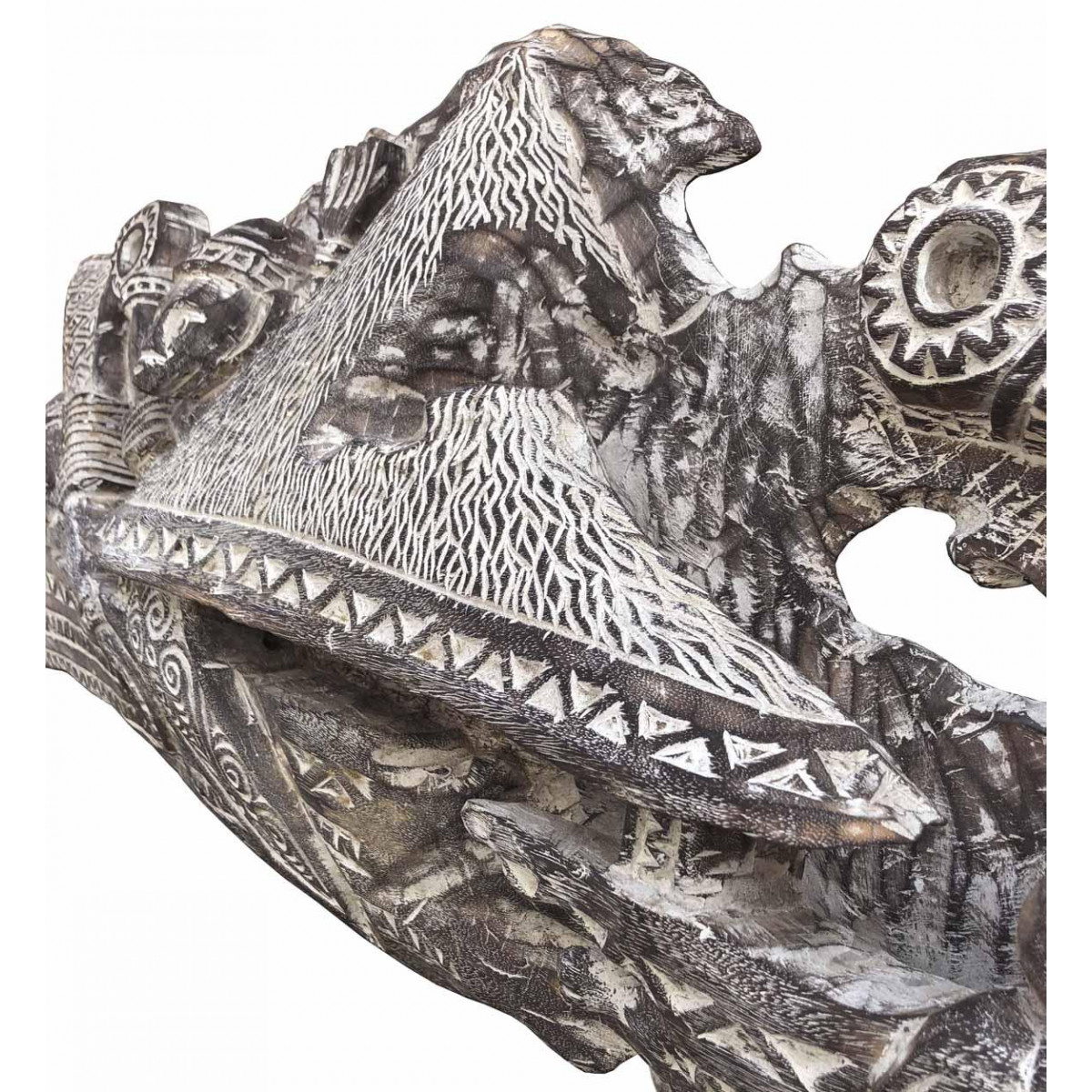 Sculpture barque marron, DECORATION D’AUTREFOIS