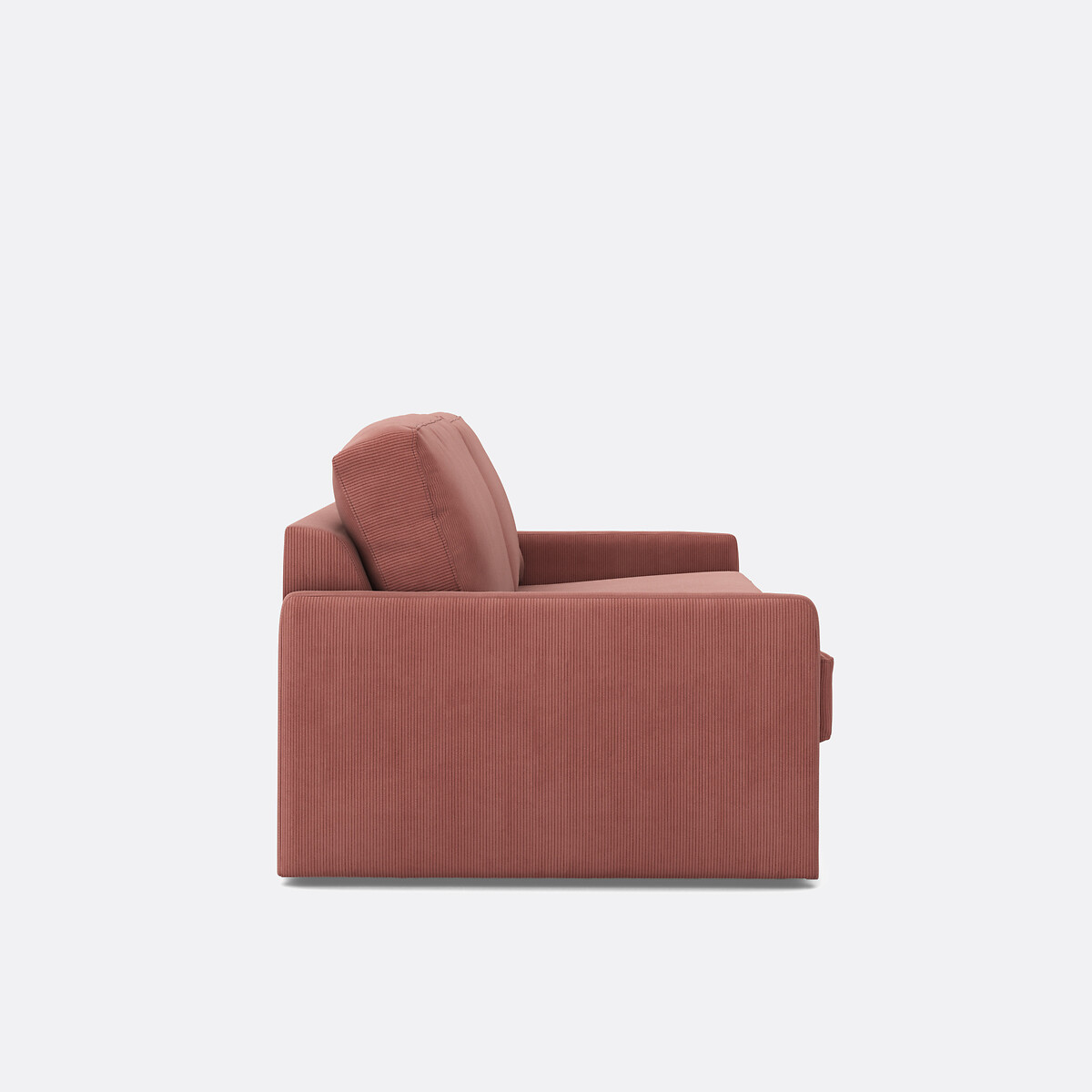 Sofá cama de terciopelo fino acanalado, Premium HR, Marta rosa , LA REDOUTE INTERIEURS
