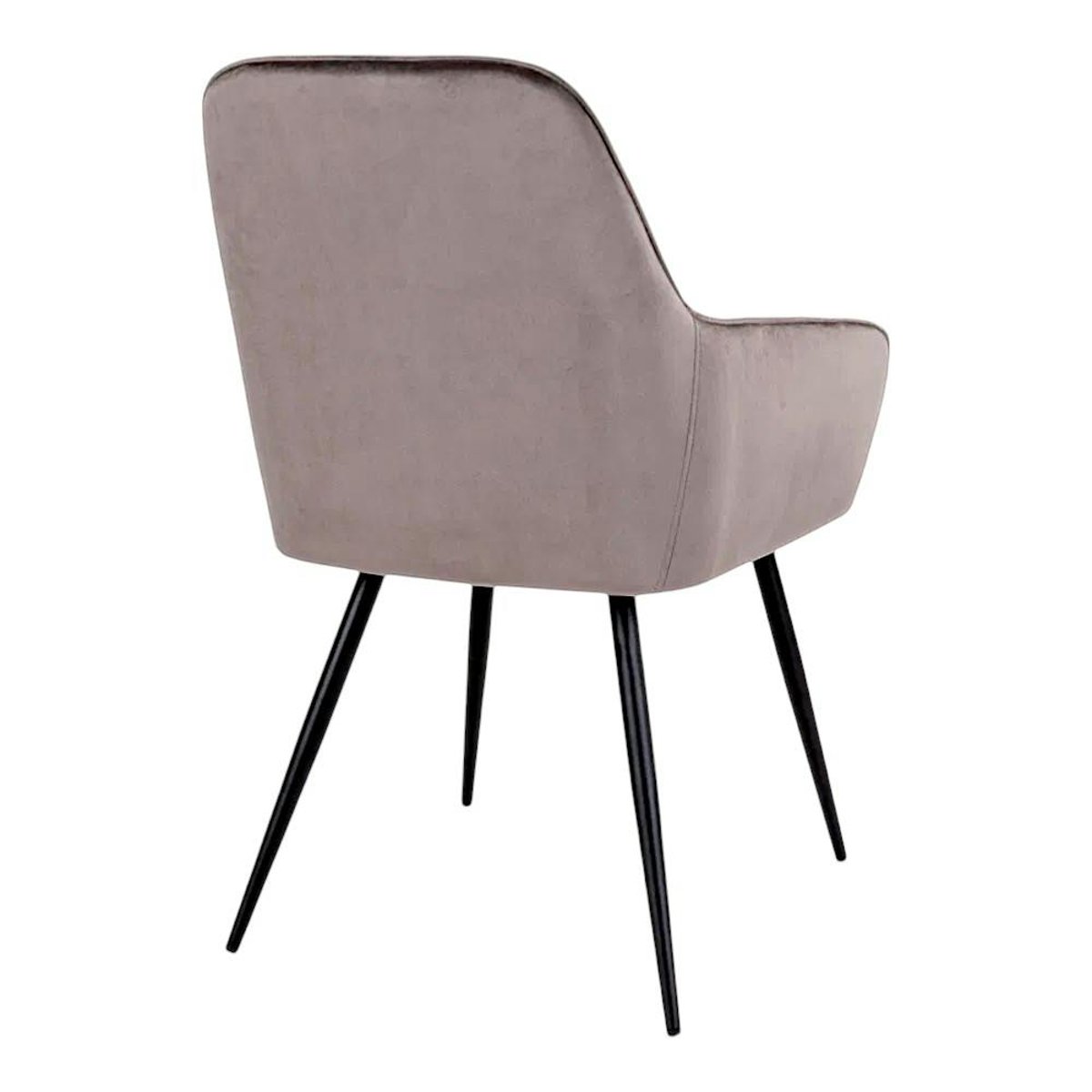 Ensemble table et chaises velours marron (lot de 7 pièces) SAVONE bois naturel, PIER IMPORT