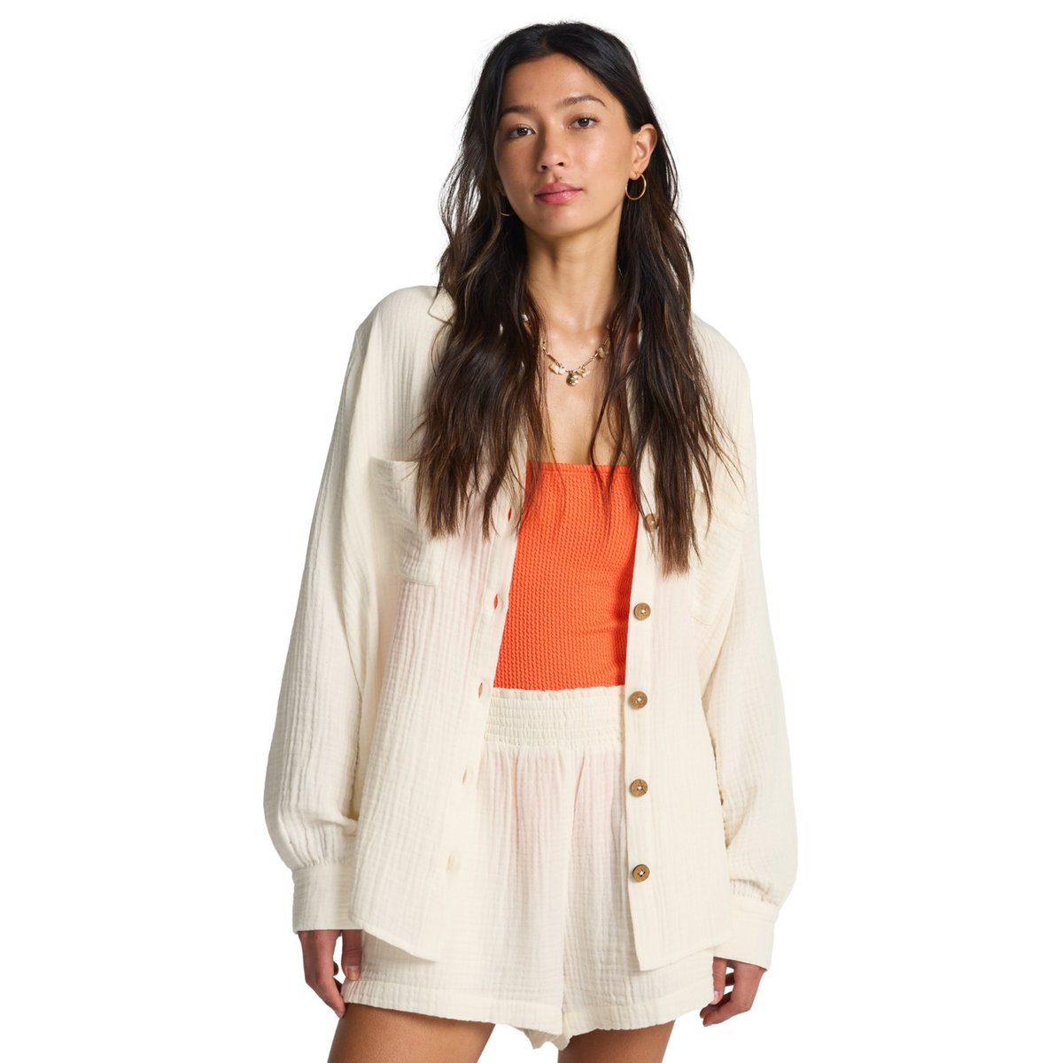 Short avec taille élastique IN THE WAVES blanc salt crystal, BILLABONG