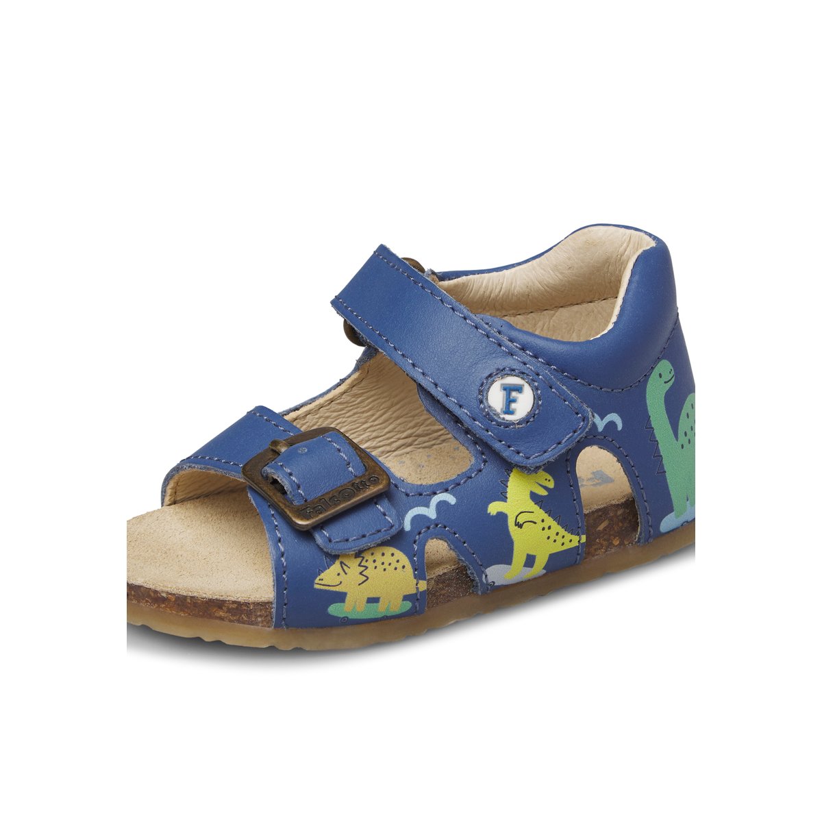 Sandales en cuir MANDIX bleu-, FALCOTTO