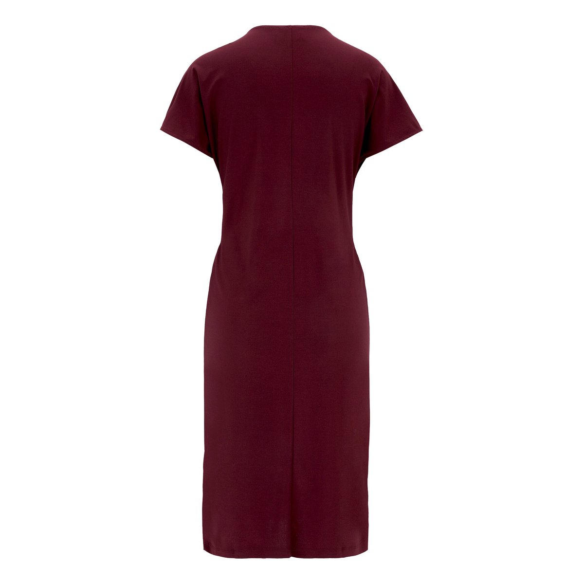 Robe en jersey à fronce dark aubergine, CARTOON