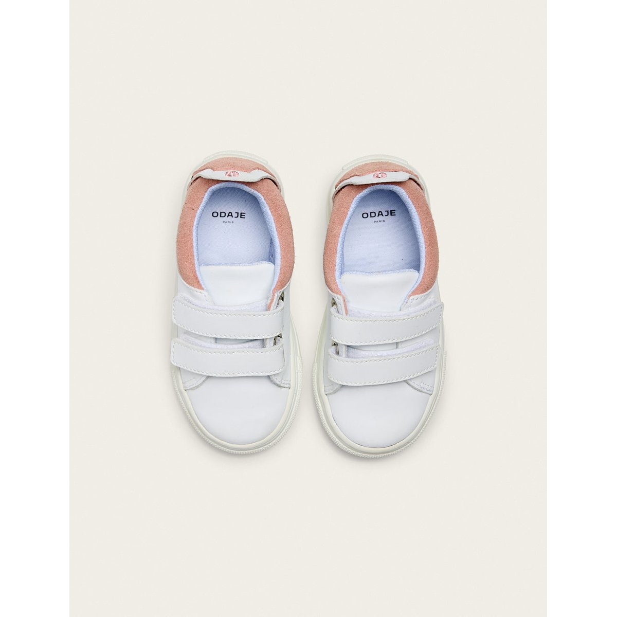 Baskets Enfants René JUNIOR blanc et rose, ODAJE