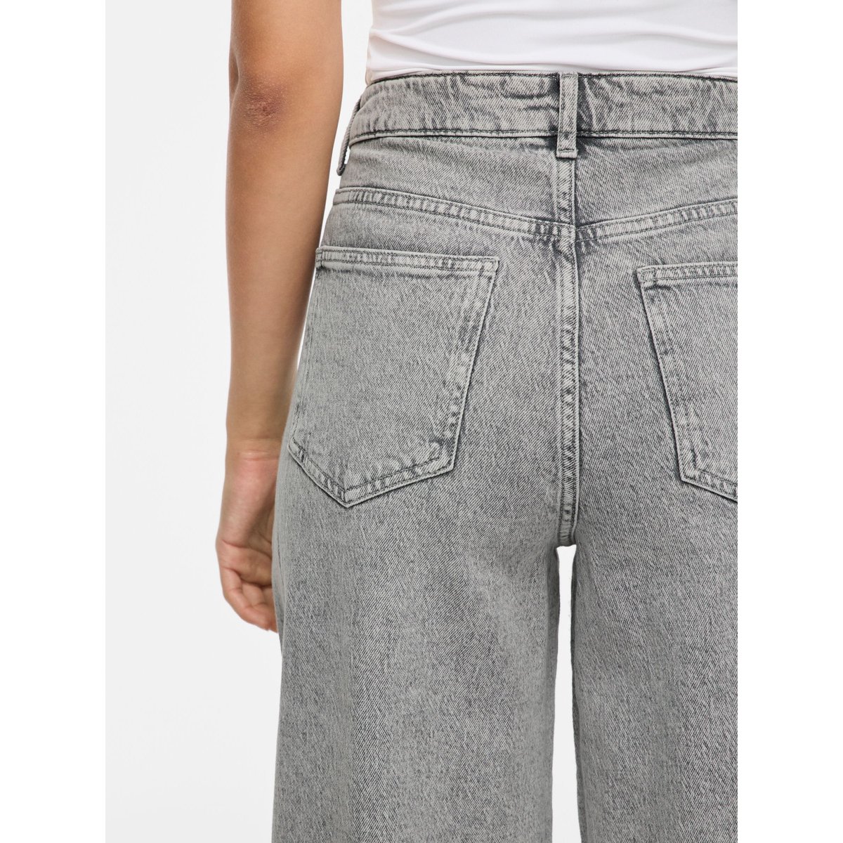 Jean À Coupe Ample gris - light grey denim1, VILA