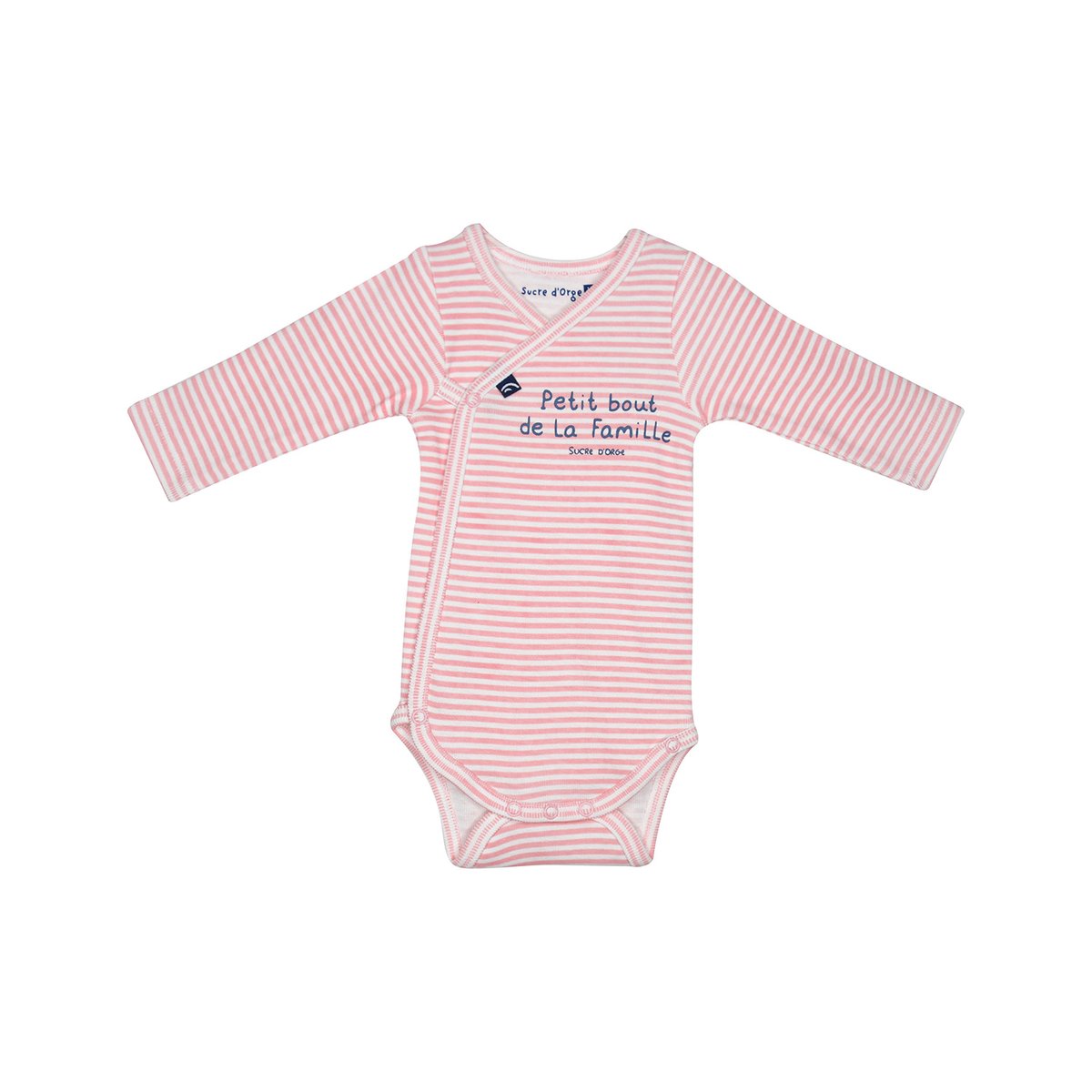 Lot de 2 bodies joline manches longues naissance rose, SUCRE D'ORGE