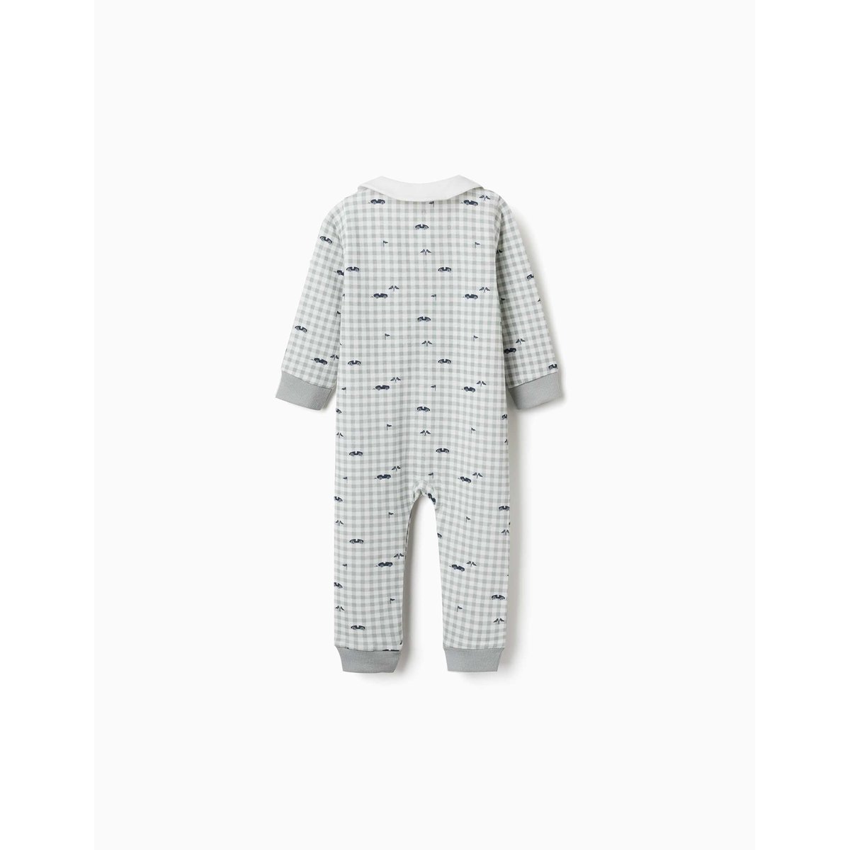Dors-bien en coton à motif Vichy vert clair, ZIPPY
