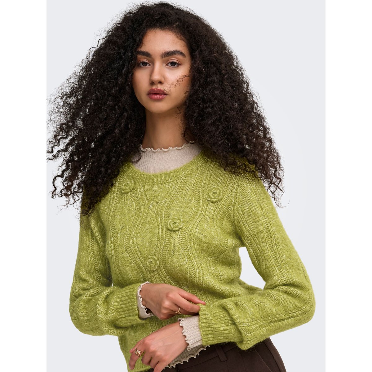 Pull En Maille verte - cardamom seed 1, ONLY