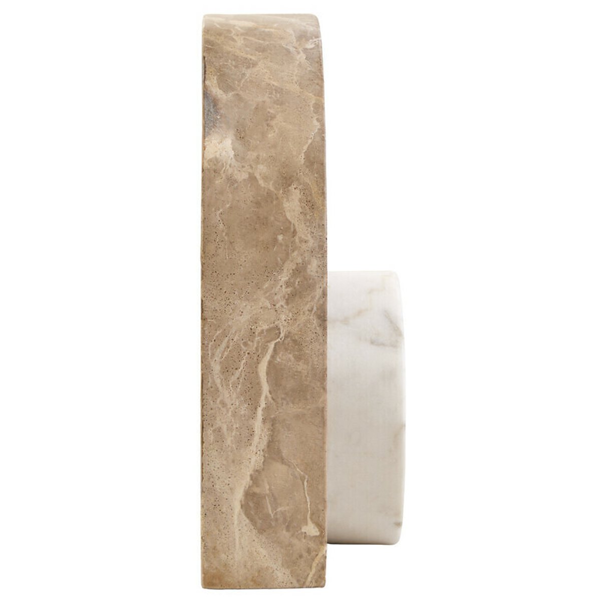 Abstract Marble Sculpture in Chocolate/White natural, FIFTY FIVE SOUTH