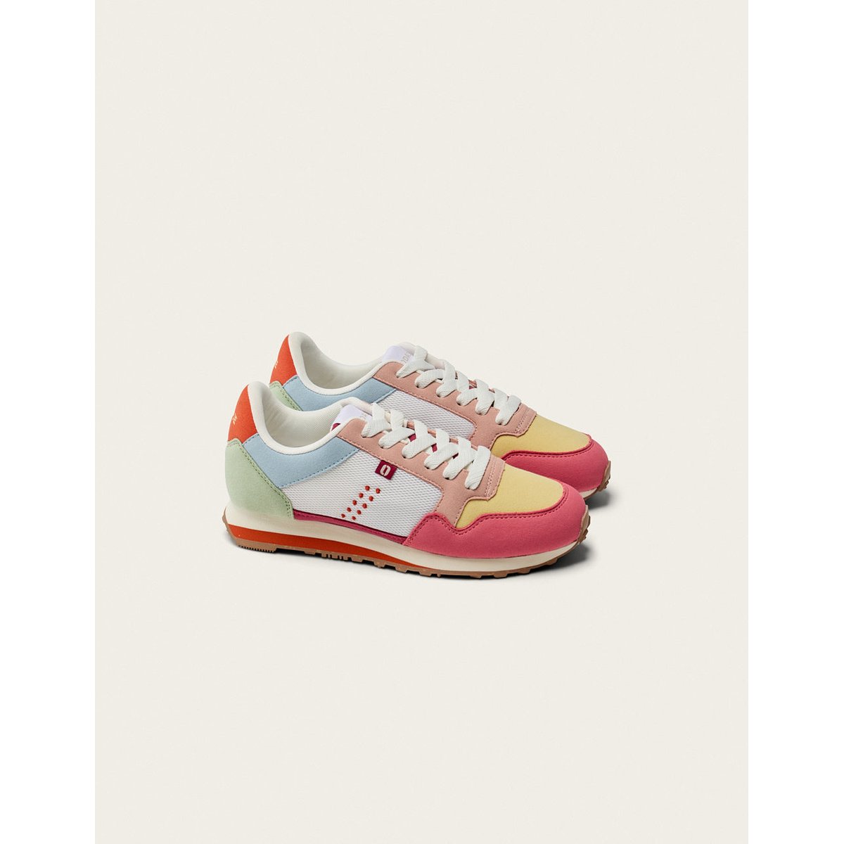 Baskets basses GABRIELLE rose citron rose clair, ODAJE
