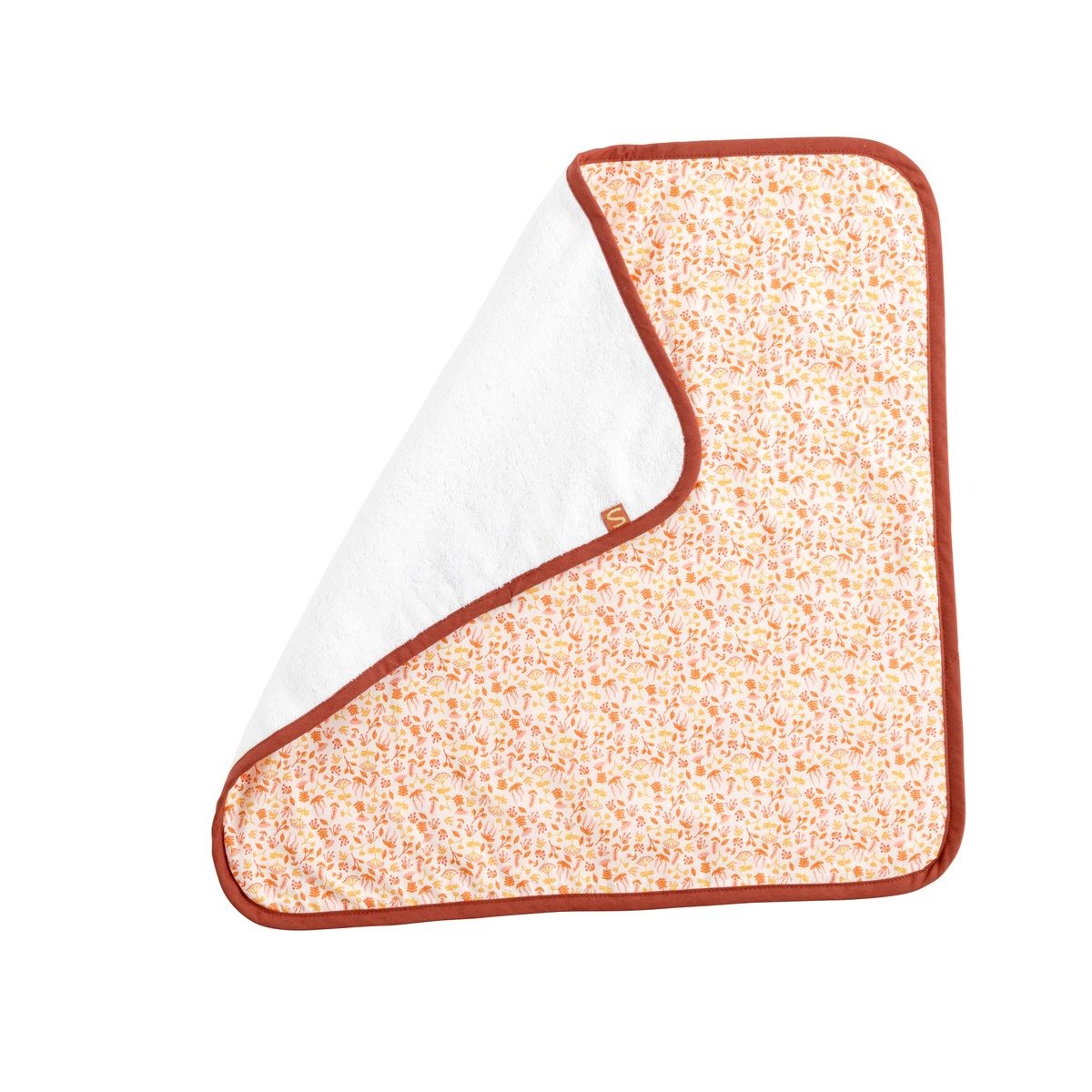 Matelas à langer + serviette éponge ESMEE rose, jaune, blanc, SAUTHON