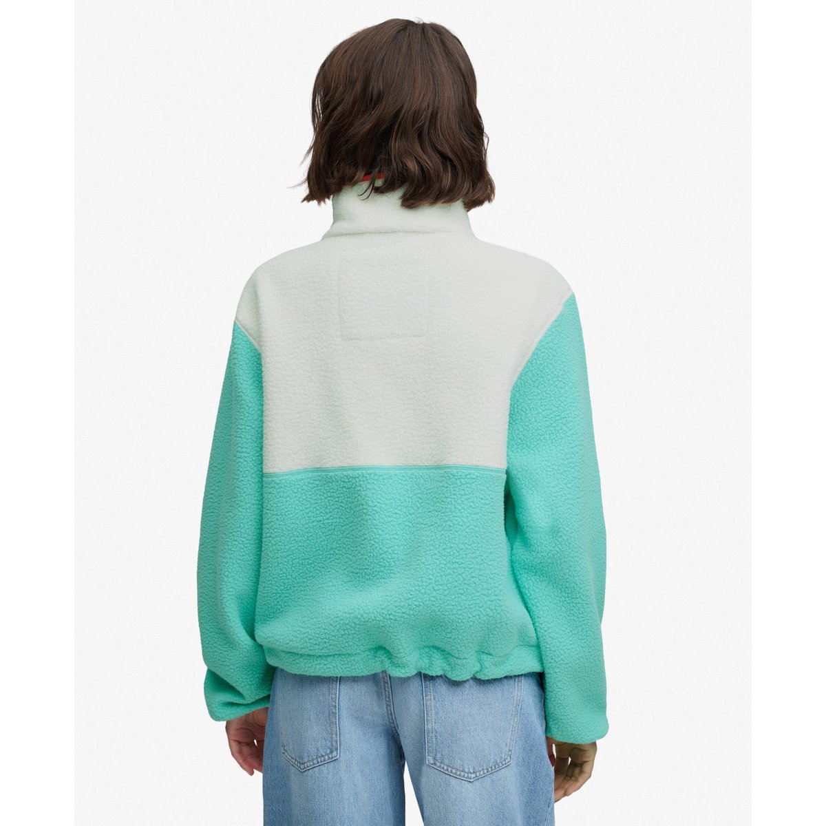 Pullover en Polaire Colour Block turquoise intense, SUPERDRY