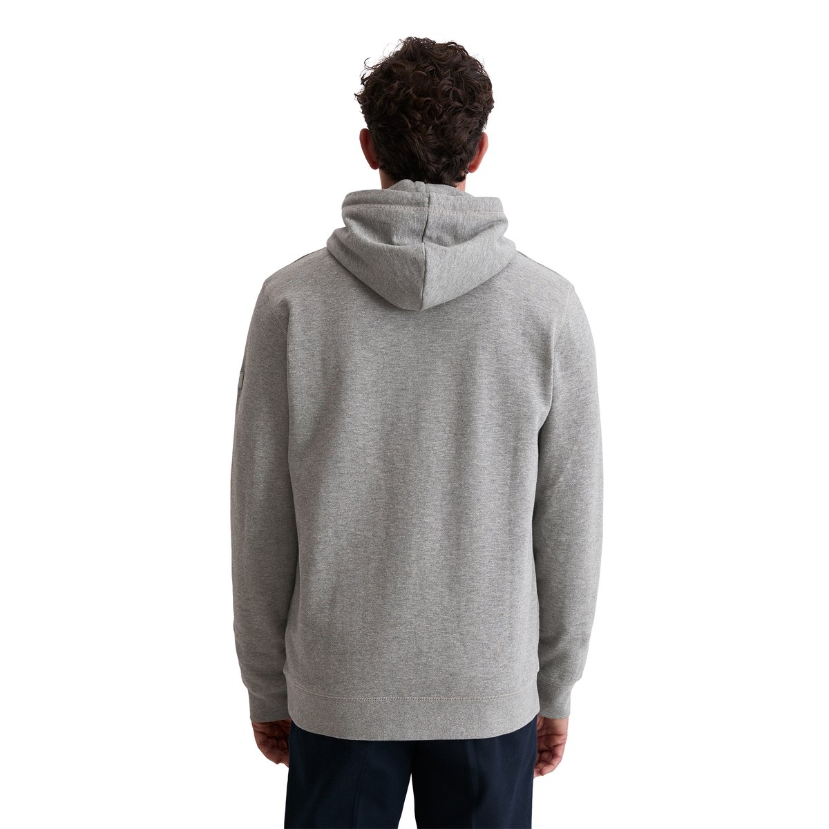 Sweat à capuche DfC regular en sweat doux en coton bio gris, MARC O'POLO