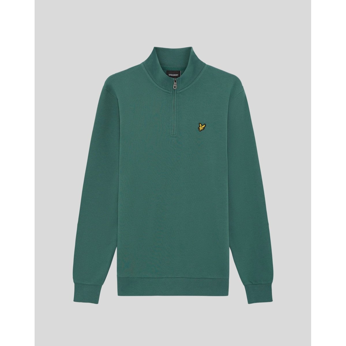 Sweat-shirt en coton à col camionneur vert everglade, LYLE & SCOTT