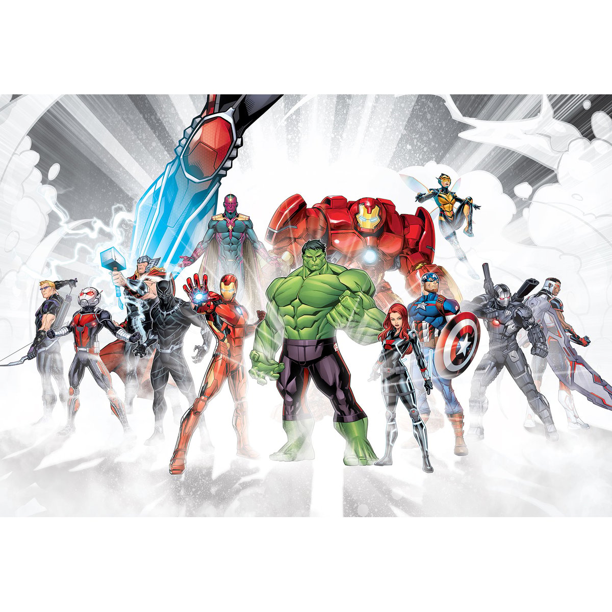 Papier peint Komar - Avengers Unite - 368 x 254 cm multicolore, HEXOA