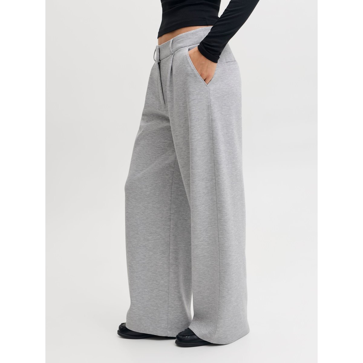 Pantalon grise - light grey melange, JJXX