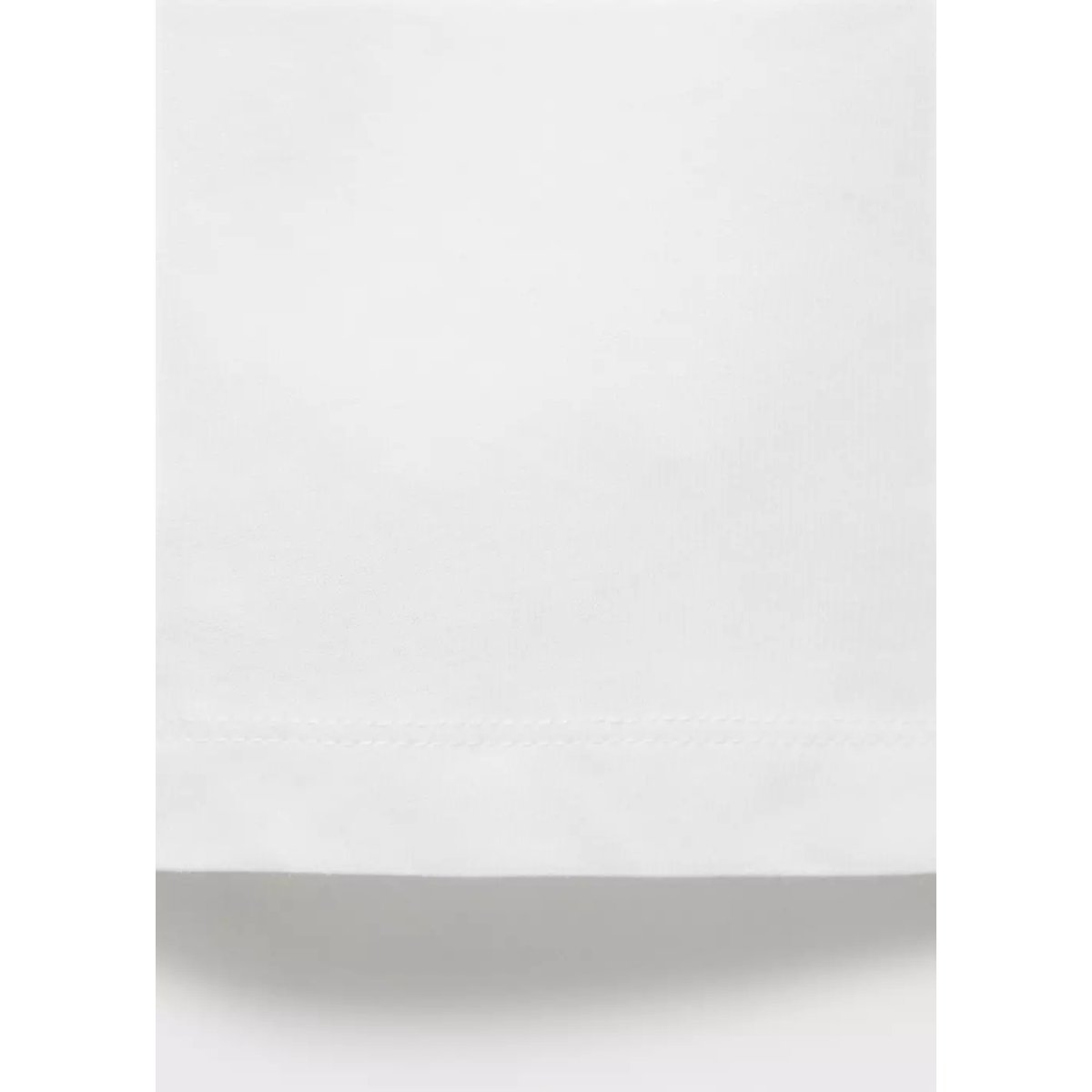Top coton bretelles dentelle blanc, MANGO
