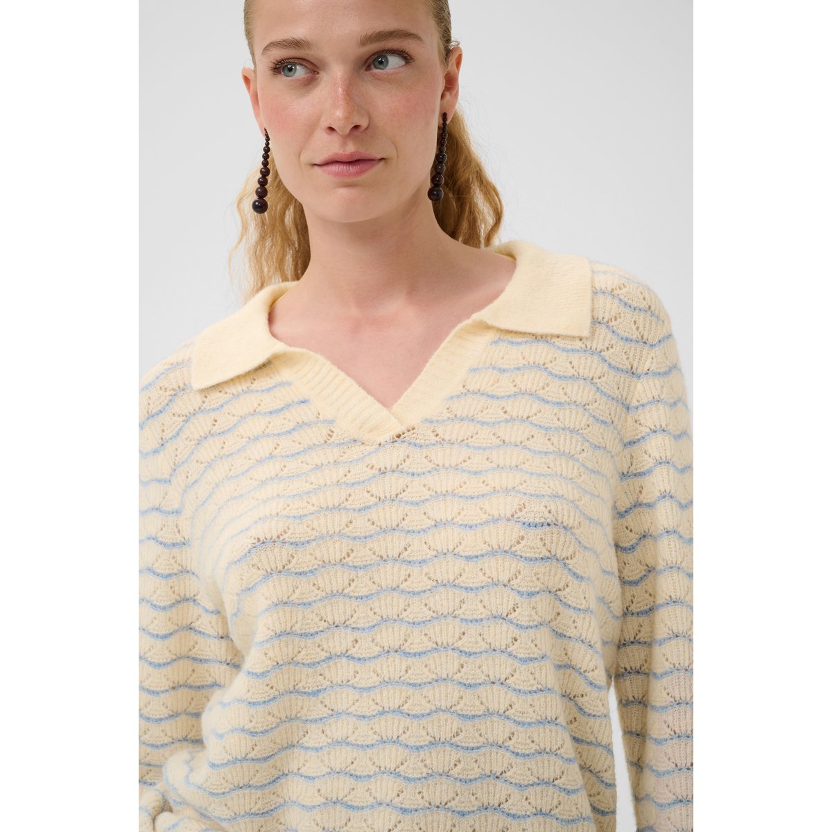 Pullover tricoté beige whitecap, CULTURE
